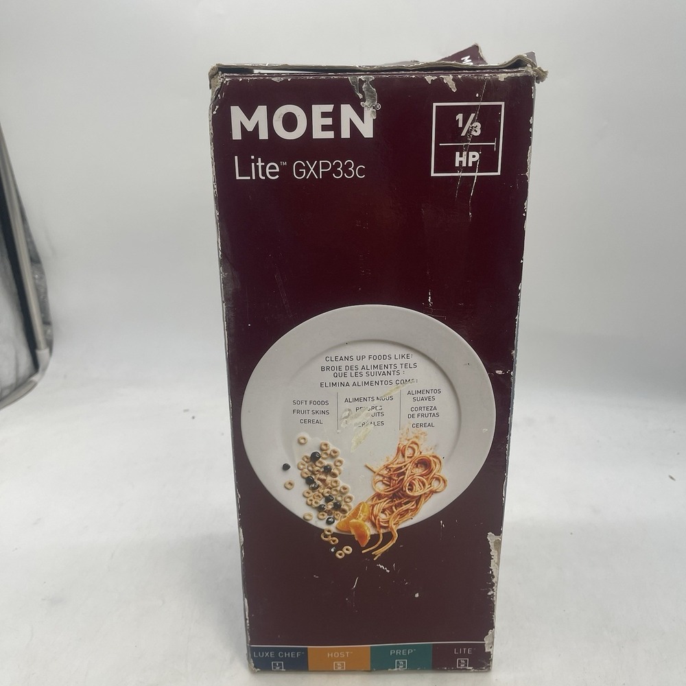 Moen Lite Series GXP33C PRO 1/3 HP Continuous Feed Garbage Disposal Read